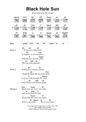 Black Hole Sun là một bản ballad u ám đầy những giai điệu guitar xoắn ốc kỳ lạ.