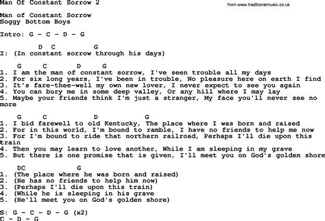 Man of Constant Sorrow là một bản Ballad đầy cảm xúc với những giai điệu Folk truyền thống xen lẫn nhịp điệu Bluegrass sôi động